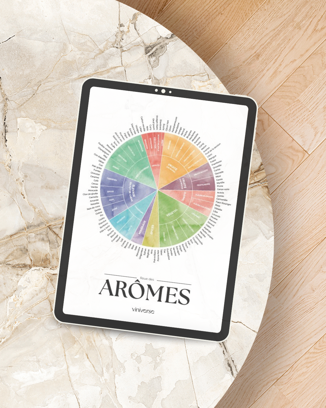 Roue des Arômes colorée