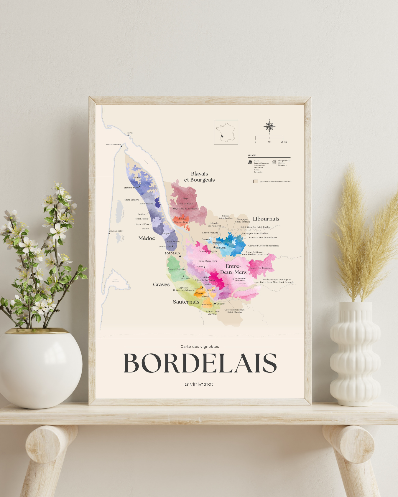 Carte du Vignoble de Bordeaux