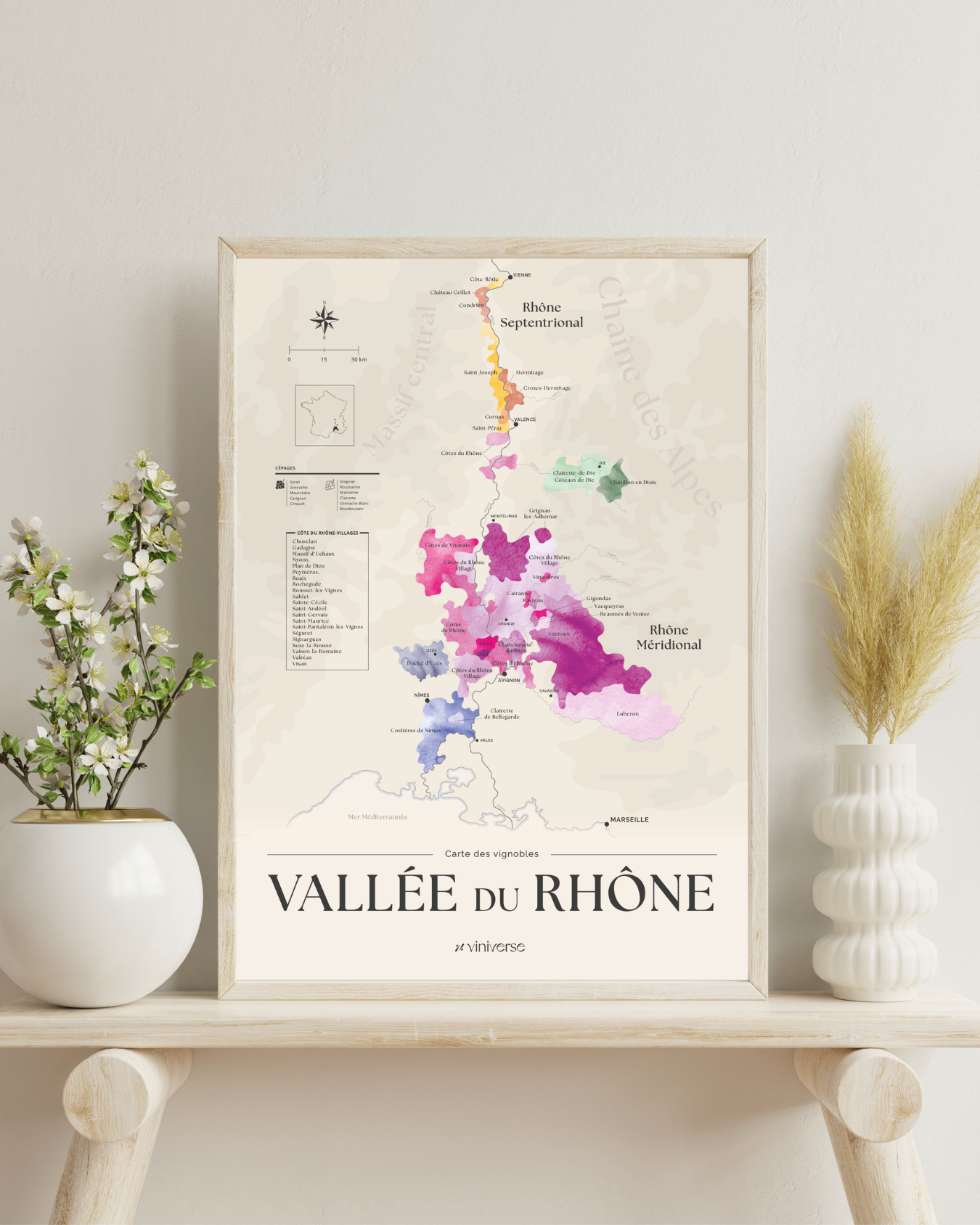 Carte des Vins - Vallée du Rhône